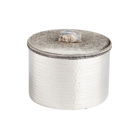 Cyan Design Large Aluminum and Leather Windsor Container Nickel