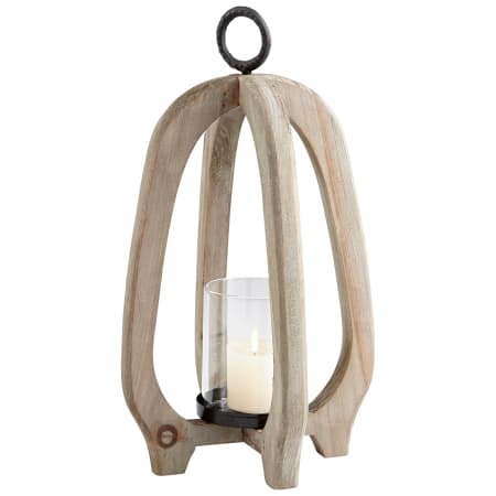 Cyan Design Aberdeen Glass, Iron and Wood Hanging Decorative Candle Holder Natural and Black
