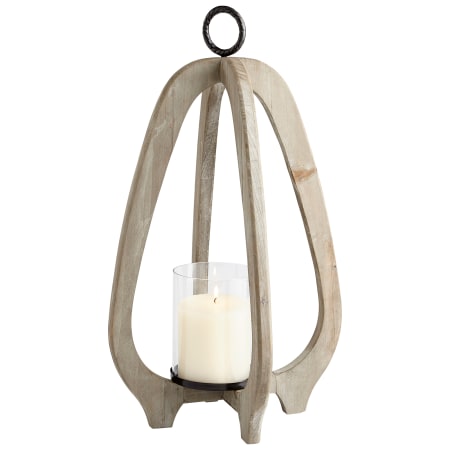 Cyan Design Aberdeen Glass, Iron and Wood Hanging Decorative Candle Holder Natural and Black