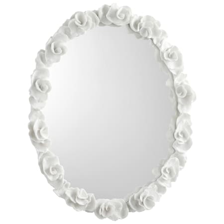 Cyan Design 28-1/2" W x 34-1/4" H Oval Framed Bathroom Mirror White