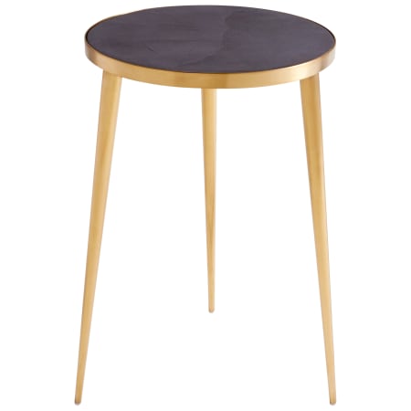 Cyan Design 18" Diameter Concrete Top Stainless Steel Side Table Dark Gray / Gold