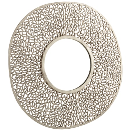 Cyan Design 44-1/2" Diameter Circular Aluminum Framed Bathroom Mirror Nickel