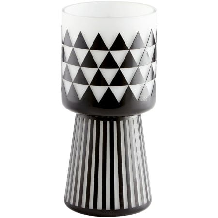 Cyan Design Vector 12-1/4" Tall Glass Vase Black / White