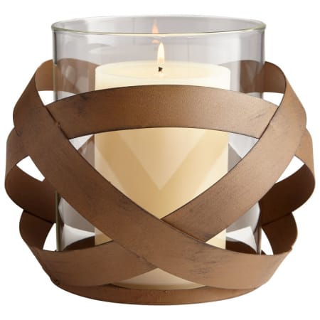 Cyan Design Infinity 7.5 Inch Tall Iron and Glass Candle Holder Copper