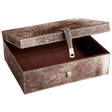 Cyan Design Lukas 4.25 Inch Tall Wood and Leather Container Made in India Grey
