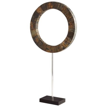 Cyan Design Portal 26.5 Inch Tall Horn, Iron and Wood Sculpture Made in India Brown and Stainless Steel