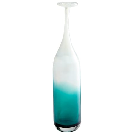 Cyan Design Nobel 17 Inch Tall Glass Vase Blue / Clear