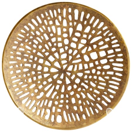 Cyan Design Caught In Your Web 15 Inch Diameter Aluminum Charger Made in India Antique Brass