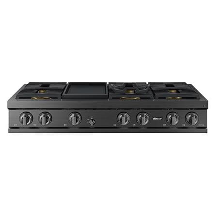 Dacor Transitional 48 Inch Wide 6 Burner Natural Gas Rangetop with Built-In Griddle Graphite Stainless