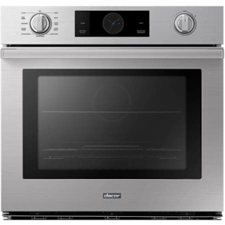 Dacor Transitional 30 Inch Wide 5.1 Cu. Ft. Electric Single Oven with Four-Part Pure Convection Silver Stainless