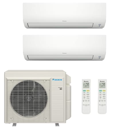 Daikin MXM Series 17.2K BTU Cooling / 18K BTU Heating 21 SEER2 Two Zone Wall Mount Mini Split System with (2) 9K BTU Indoor Units N/A