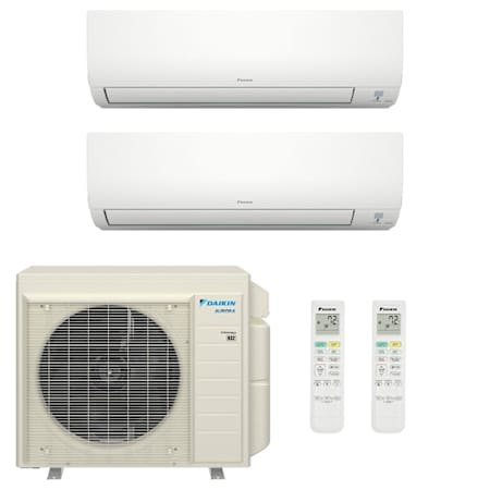 Daikin MXT 17.2K BTU Cooling / 18K BTU Heating 21 SEER2 Two Zone Wall Mount Mini Split Package with (1) 7k and (1) 15k BTU Indoor Units N/A