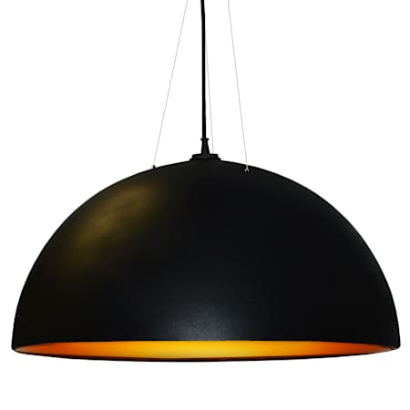 Dainolite Signature 3 Light 31" Wide Pendant Black / Gold