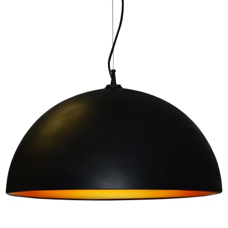 Dainolite Signature 3 Light 31" Wide Pendant Black / Gold