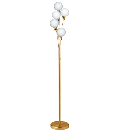 Dainolite 5 Light 71" Tall Buffet and Dual Function Floor Lamp Aged Brass