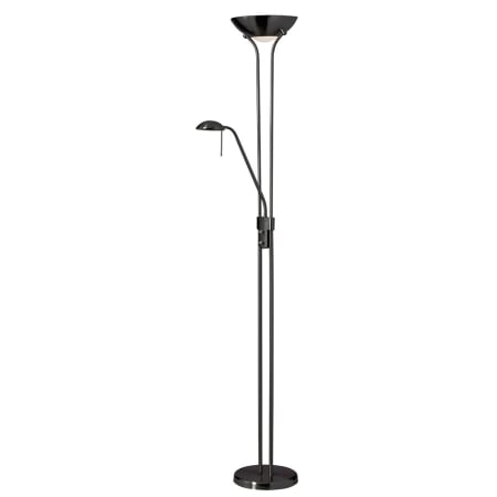 Dainolite 3 Light 71" Tall Dual Function Floor Lamp with Reading Light Matte Black