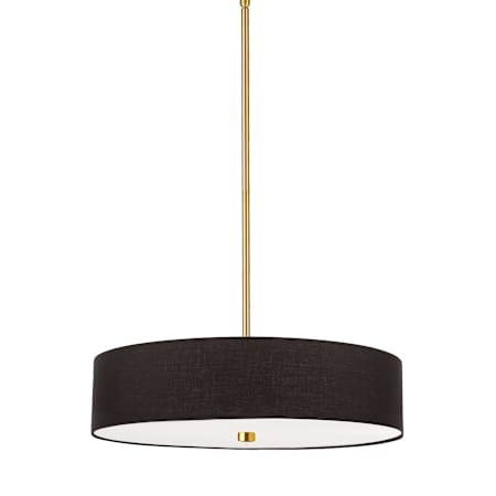 Dainolite Everly 4 Light 20" Wide Pendant Aged Brass / Black