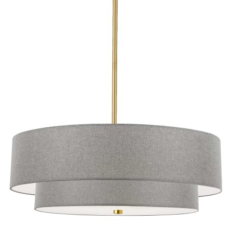 Dainolite Everly 4 Light 20" Wide Pendant Aged Brass / Grey
