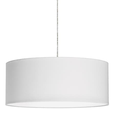 Dainolite 3 Light 22" Wide Single Tier Drum Chandelier Satin Chrome