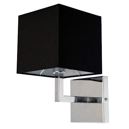 Dainolite Lucas 11" Tall Wall Sconce Polished Chrome / Black