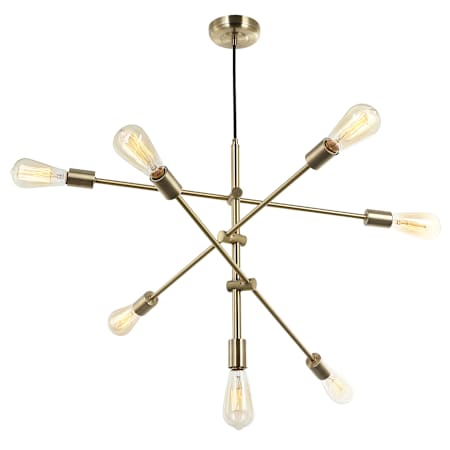 Dainolite 7 Light 28" Wide Chandelier Aged Brass