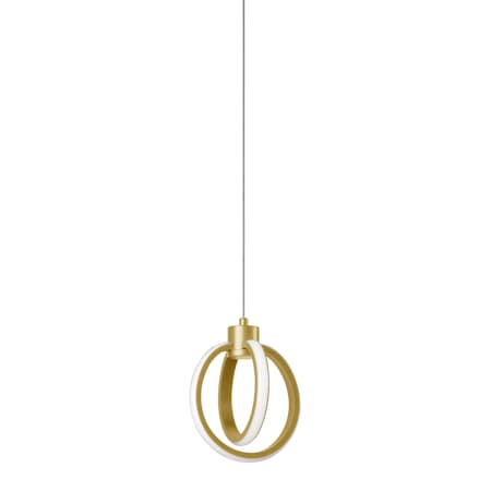 Dainolite Parson 2 Light 6" Wide LED Abstract Mini Pendant Aged Brass