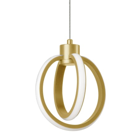 Dainolite Parson 2 Light 6" Wide LED Abstract Mini Pendant Aged Brass