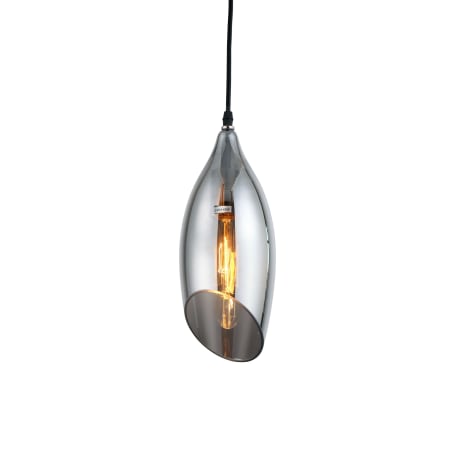 Dainolite Abba Single Light 5" Wide Mini Pendant Black / Smoke