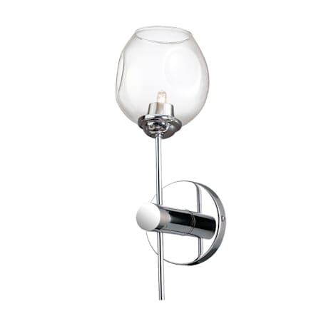 Dainolite Abii 15" Tall Wall Sconce Polished Chrome / Clear