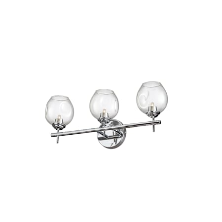 Dainolite Abii 3 Light 21" Wide Bathroom Vanity Light Polished Chrome