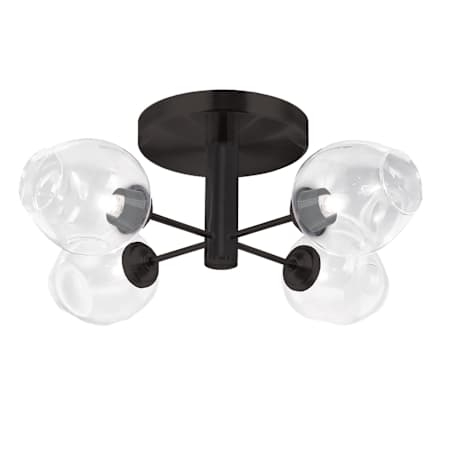 Dainolite Abii 4 Light 21" Wide Semi-Flush Ceiling Fixture Matte Black