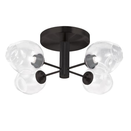 Dainolite Abii 4 Light 21" Wide Semi-Flush Ceiling Fixture Matte Black