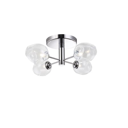 Dainolite Abii 4 Light 21" Wide Semi-Flush Ceiling Fixture Polished Chrome
