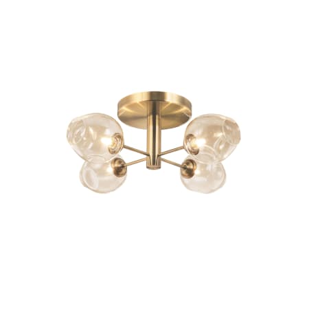 Dainolite Abii 4 Light 21" Wide Semi-Flush Ceiling Fixture Vintage Bronze / Champagne