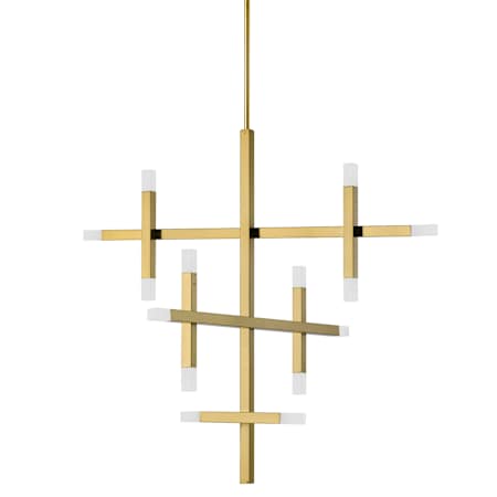 Dainolite Acasia 36" Wide LED Sputnik Chandelier Aged Brass