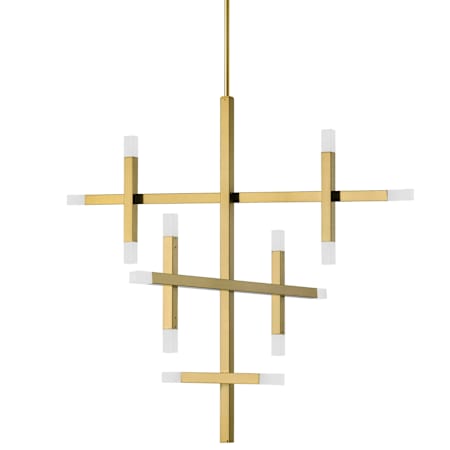 Dainolite Acasia 36" Wide LED Sputnik Chandelier Aged Brass