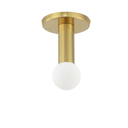 Dainolite Adams 5" Wide Semi-Flush Ceiling Fixture Aged Brass