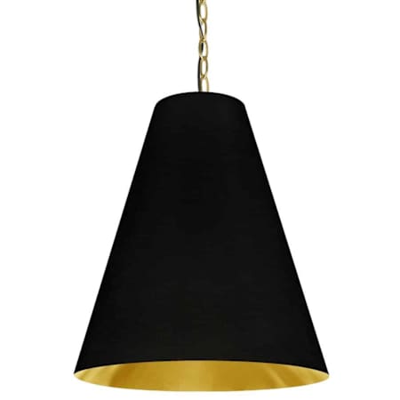 Dainolite Anaya 20" Wide Pendant Aged Brass / Black / Gold
