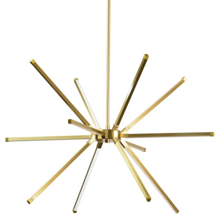 Dainolite Array 12 Light 22" Wide LED Sputnik Chandelier Aged Brass