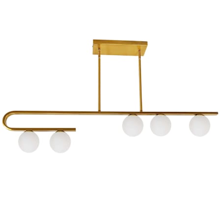 Dainolite Atlas 5 Light 44" Wide Linear Pendant Aged Brass