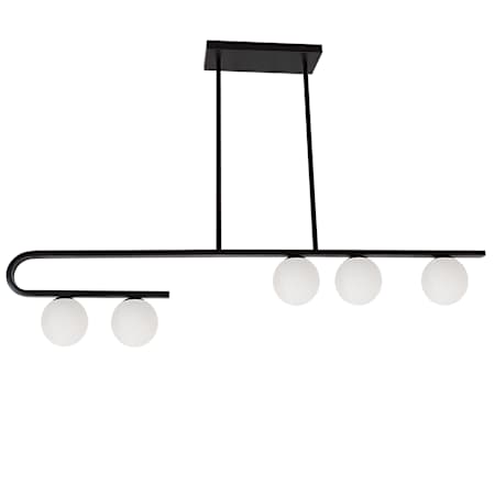 Dainolite Atlas 5 Light 44" Wide Linear Pendant Matte Black