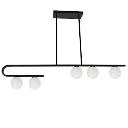 Dainolite Atlas 5 Light 44" Wide Linear Pendant Matte Black