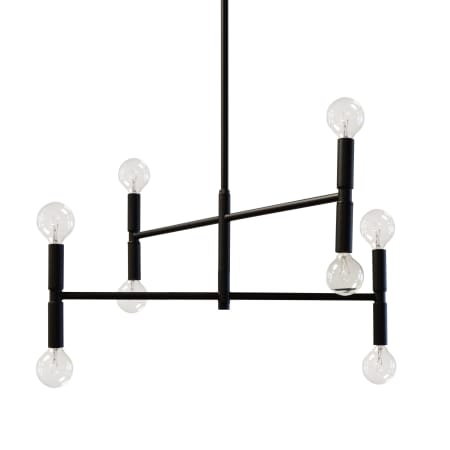 Dainolite Ava 8 Light 18" Wide Chandelier Matte Black