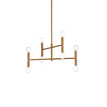 Dainolite Ava 8 Light 18" Wide Chandelier Vintage Bronze