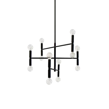 Dainolite Ava 12 Light 21" Wide Chandelier Matte Black