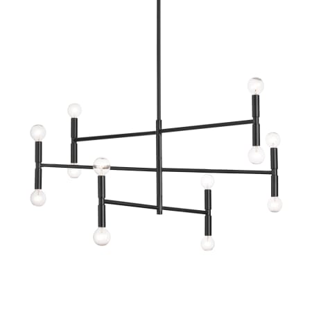 Dainolite Ava 12 Light 31" Wide Chandelier Matte Black