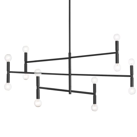 Dainolite Ava 12 Light 40" Wide Chandelier Matte Black