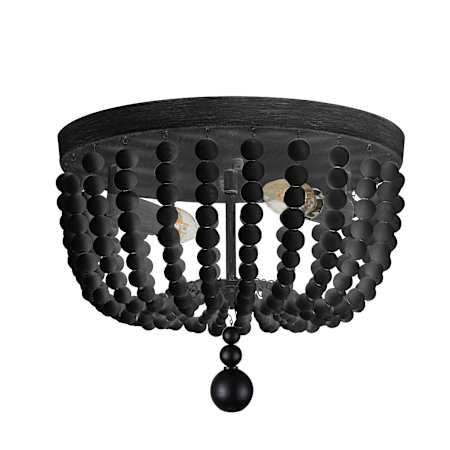 Dainolite Bridget 2 Light 13" Wide Flush Mount Bowl Ceiling Fixture Matte Black