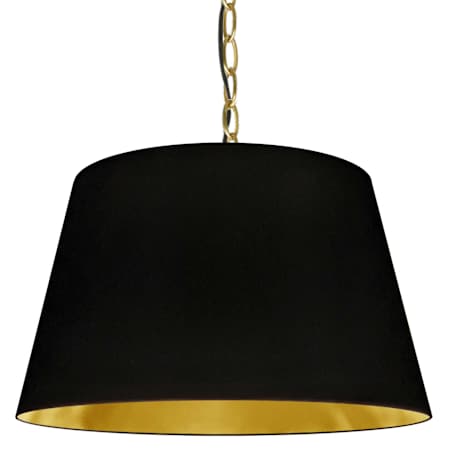Dainolite Brynn 14" Wide Pendant Aged Brass / Black / Gold