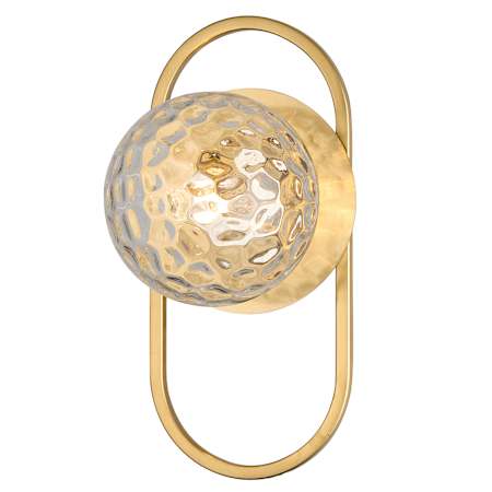 Dainolite Burlat 12" Tall Wall Sconce Aged Brass / Clear